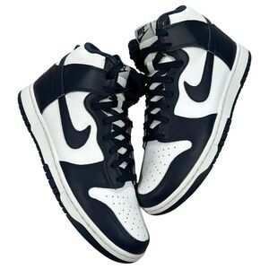 Nike Dunk High Retro Villanova White Midnight Navy Blue 2021 Sneakers Size 10